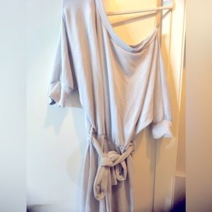 Off shoulder sweater romper